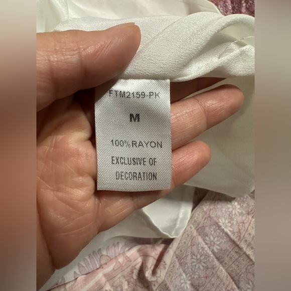 THML Pink and Brown Floral Midi Dress - Picture 7 of 7